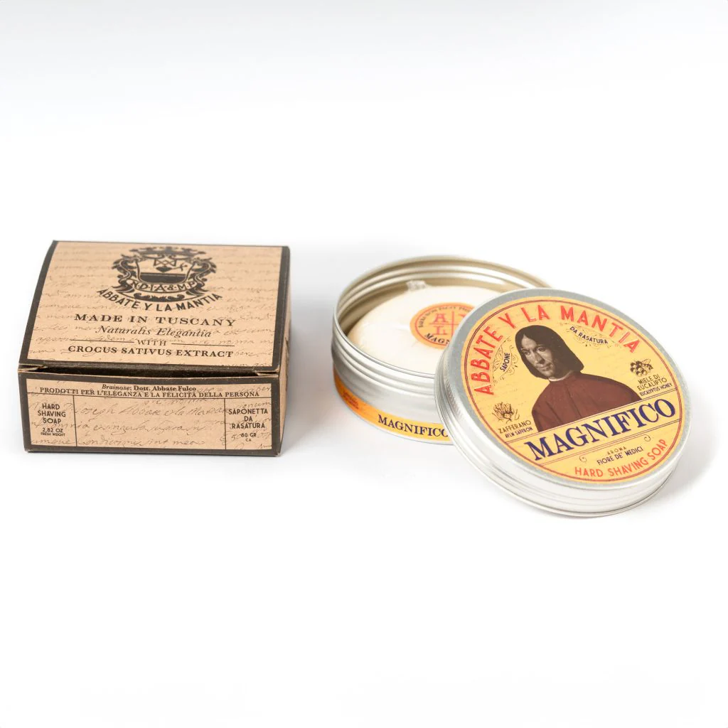 Abbate Y La Mantia Magnifico Hard Shaving Soap 80g - Image 3