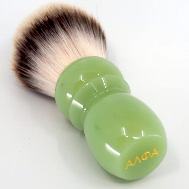 Alpha Brush & Shaving Co. 28mm Classic Faux Jade Shaving Brush - Image 4