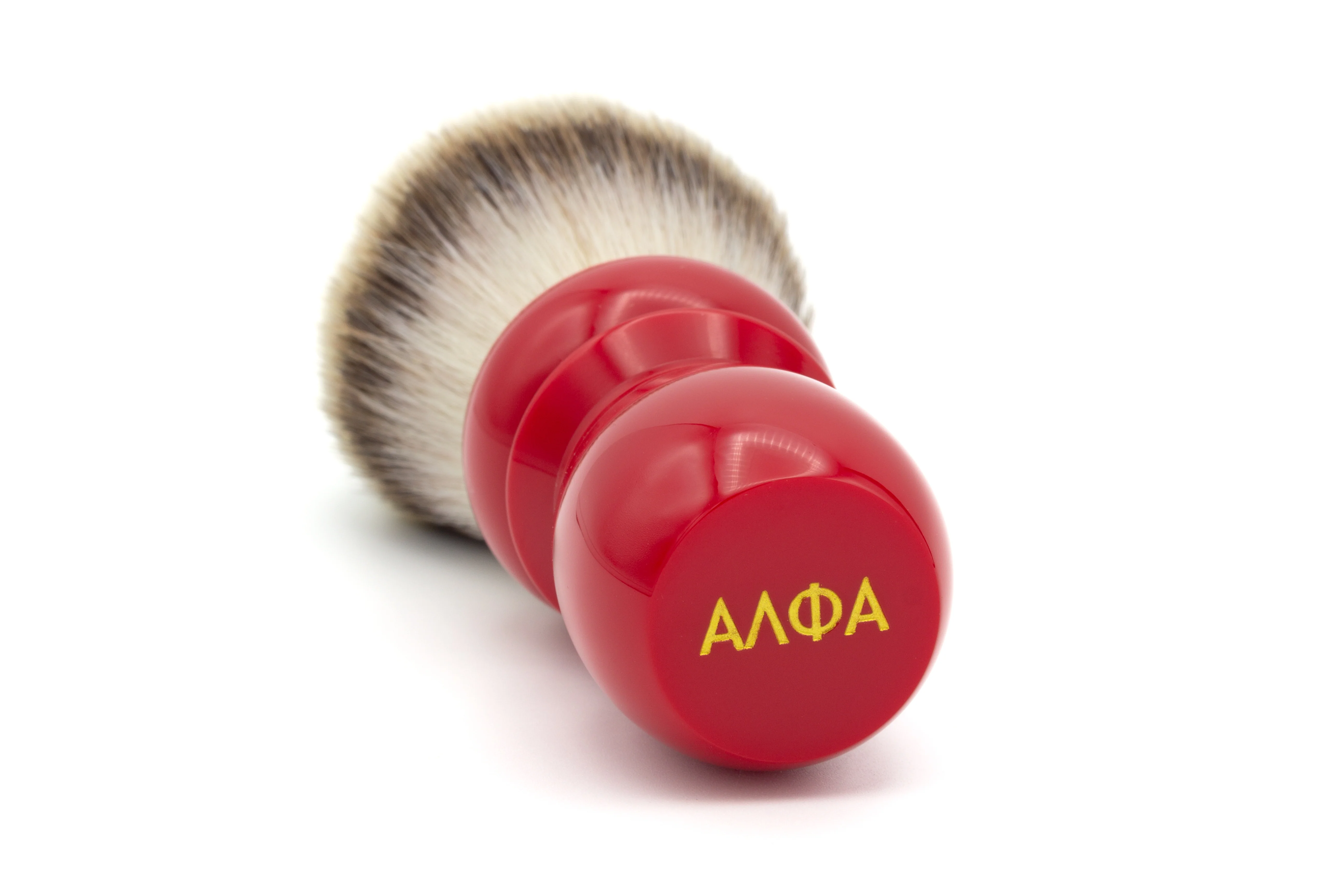 Alpha Brush & Shaving Co. 28mm Classic Red Shaving Brush - Image 2