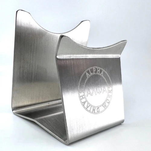 Alpha Shaving Works - Stainless Steel Brush Stand - Image 2