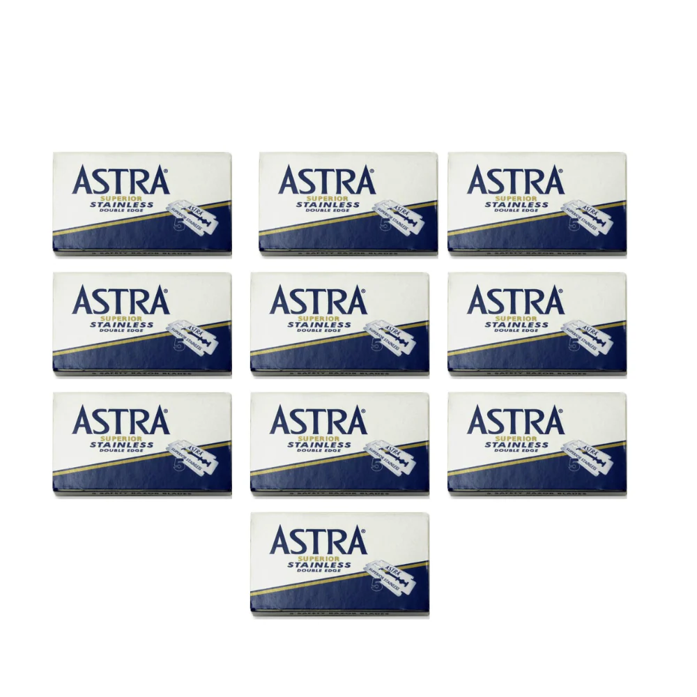 Astra - Blue Superior Stainless Double Edge Razor Blades - Image 4