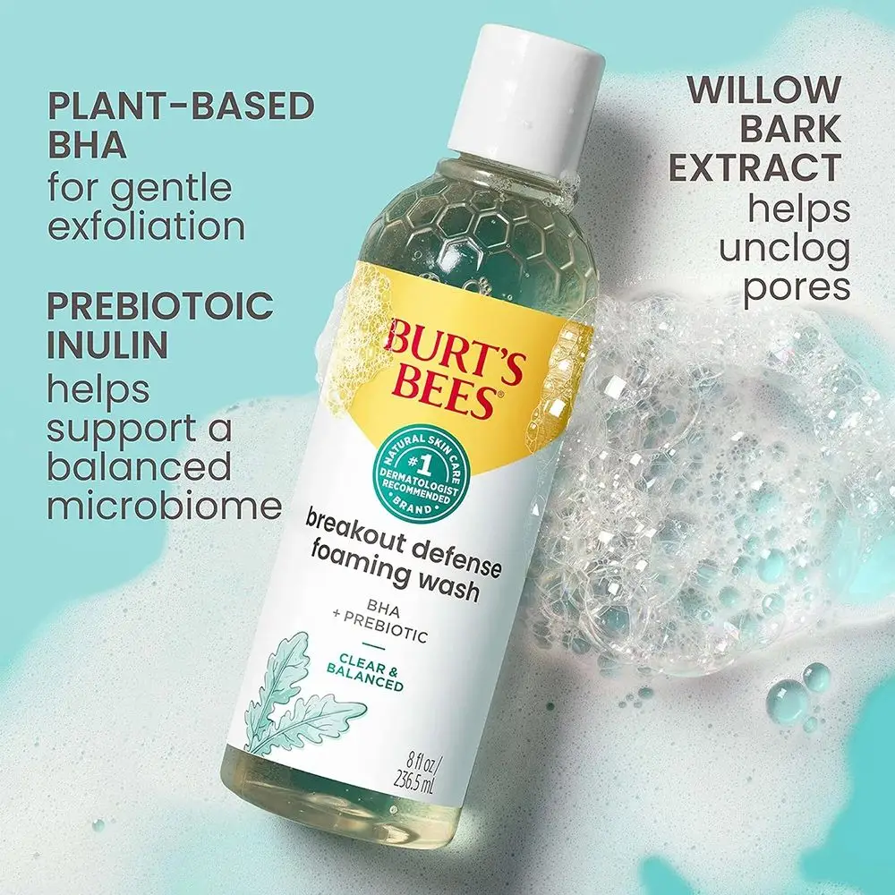 Burt’s Bees Clear & Balanced Breakout Defense Foaming Wash 8oz - Image 3