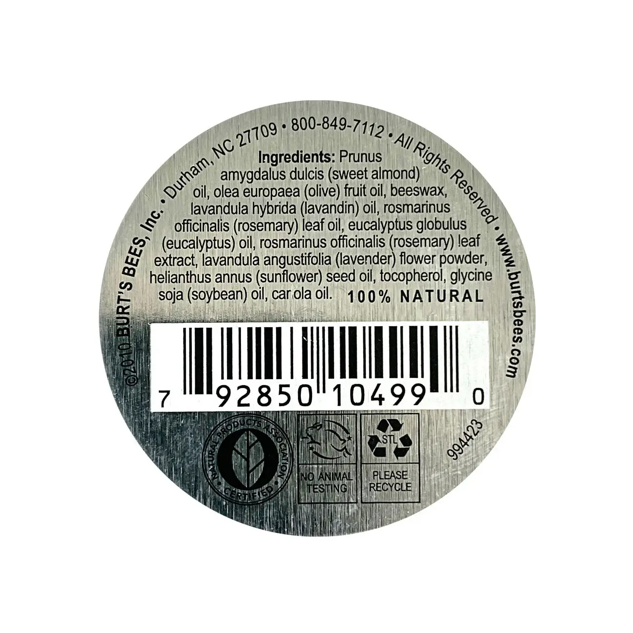 Burt’s Bees Mini Hand Salve Tin with Honey, Rosemary & Jojoba Oil 0.30oz - Image 2