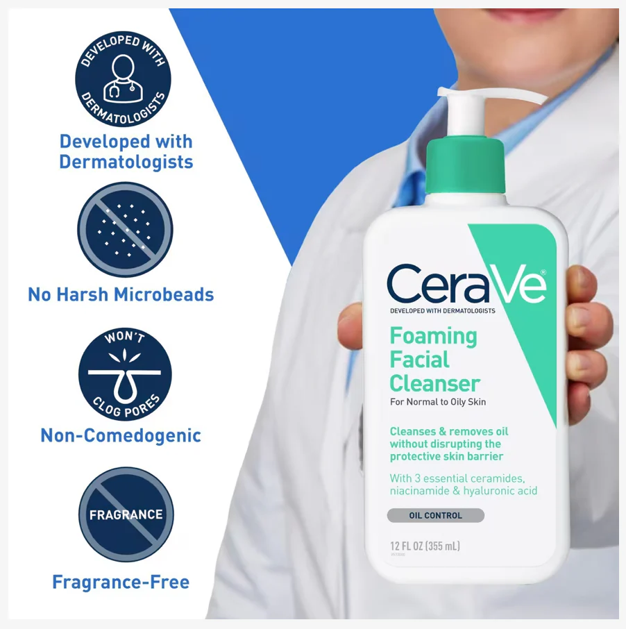 CeraVe Foaming Facial Cleanser 16 fl oz - Image 5