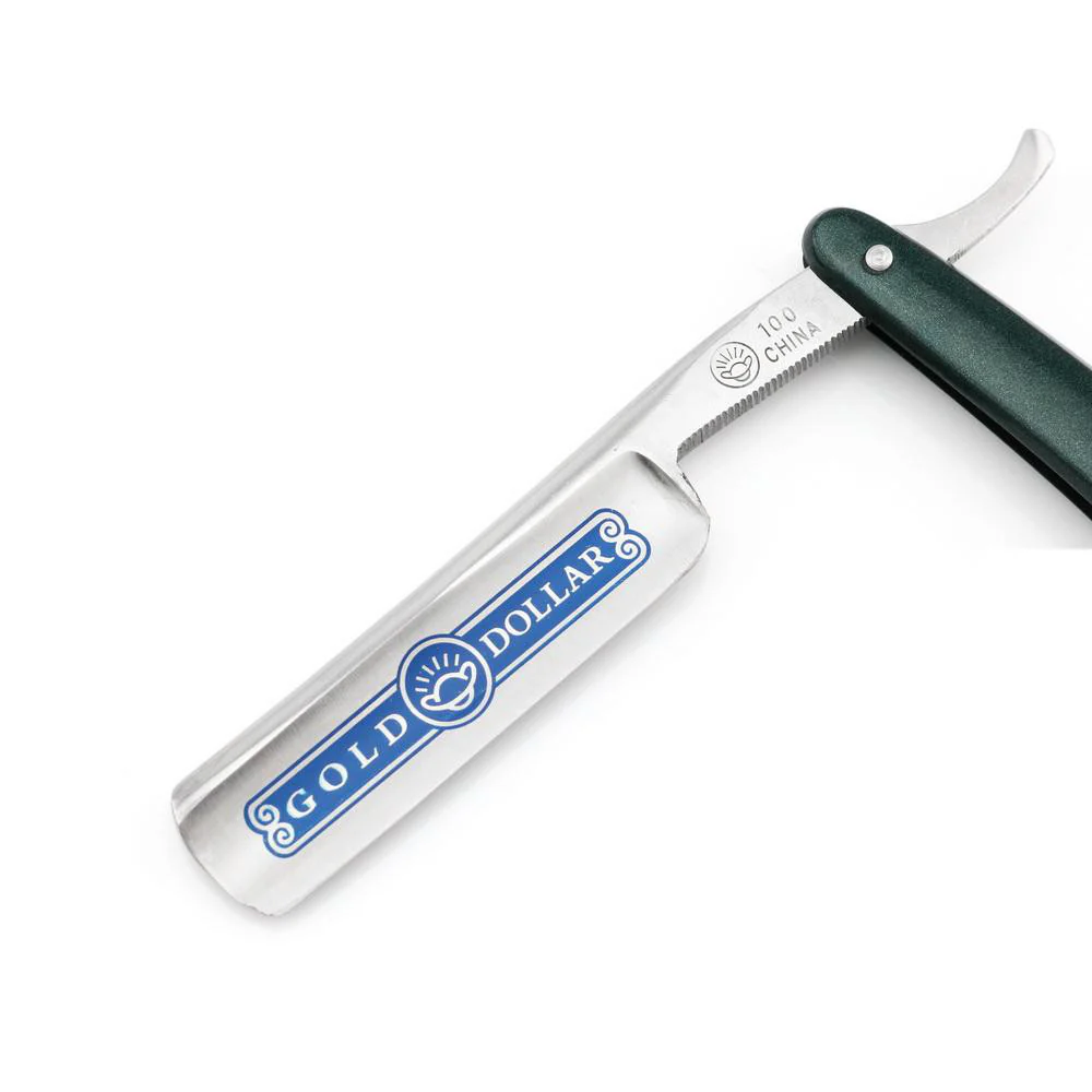 Gold Dollar - 100 Stainless Steel Straight Razor - 6/8 Blade - Shave Ready - Image 3