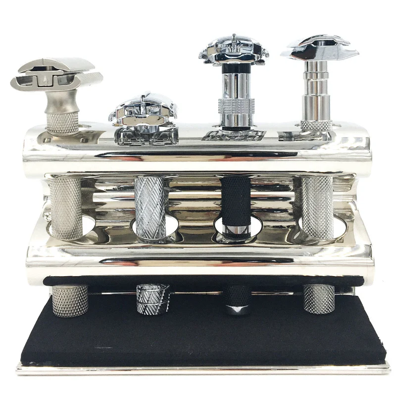 Parker - Deluxe Chrome Razor Stand - Holds 4 Double Edge Safety Razors - Image 2