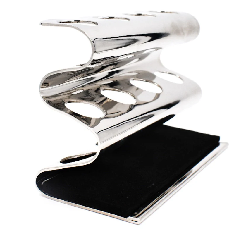 Parker - Deluxe Chrome Razor Stand - Holds 4 Double Edge Safety Razors - Image 4