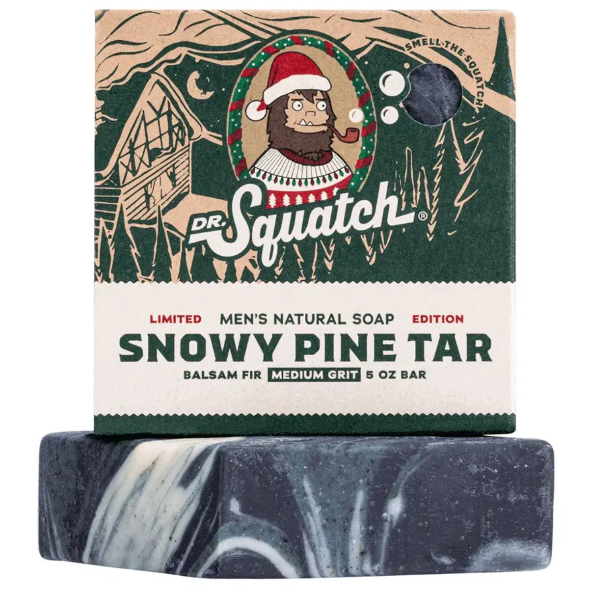 Dr. Squatch Snowy Pine Tar Bar Soap 5oz