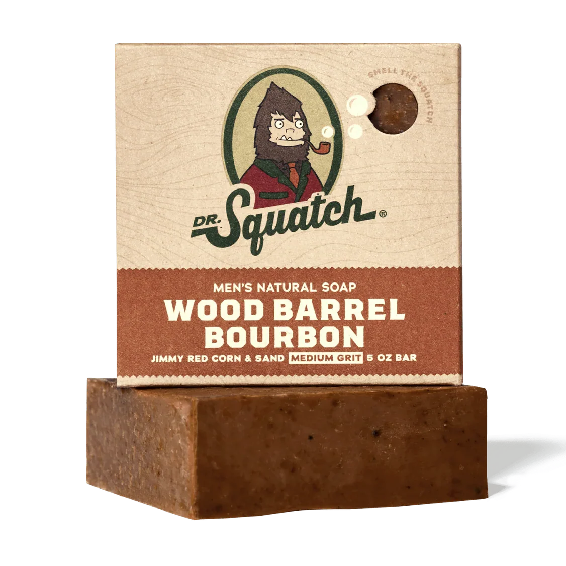 Dr Squatch Wood Barrel Bourbon Bar Soap 5oz