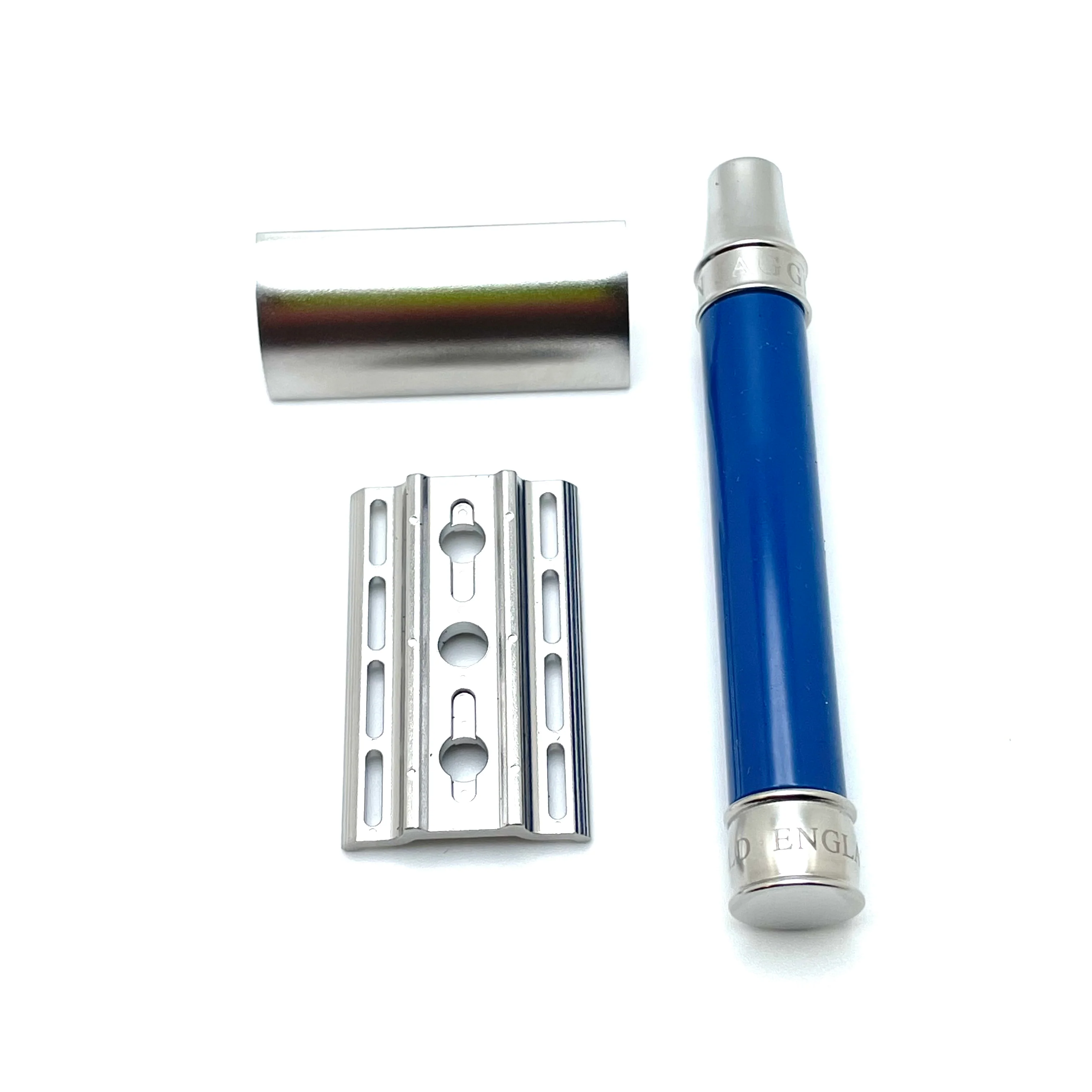 Edwin Jagger - 3ONE6 Stainless Steel Blue Double Edge Safety Razor - DESS3BL - Image 4