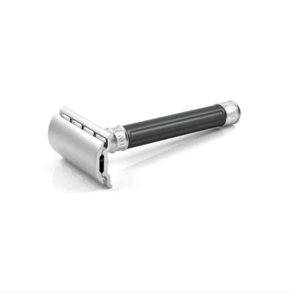 Edwin Jagger - 3ONE6 Stainless Steel Gunmetal Double Edge Safety Razor - DESSGA5BL - Image 5