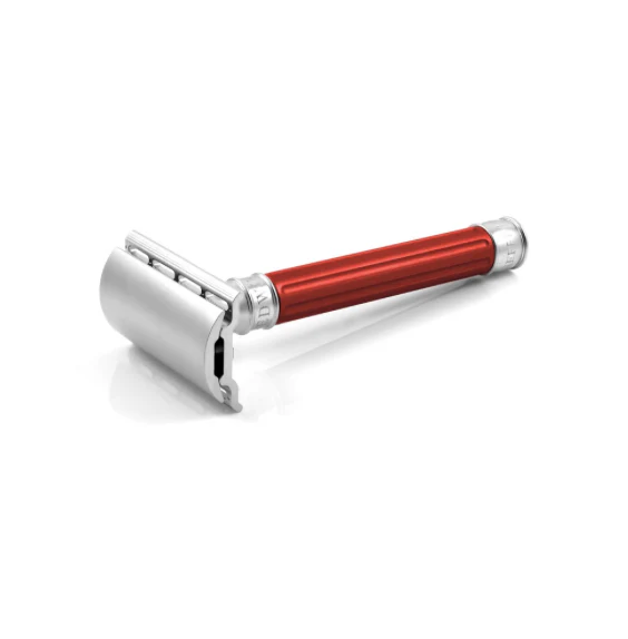 Edwin Jagger 3ONE6 Stainless Steel Red DE Safety Razor - Image 2