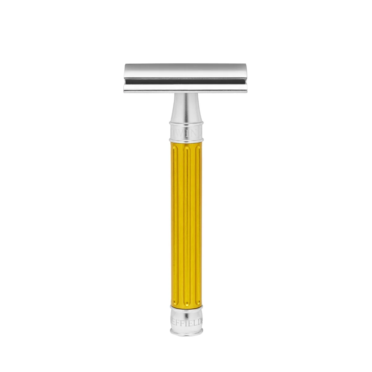 Edwin Jagger 3ONE6 Stainless Steel Yellow DE Safety Razor DESSGA4BL