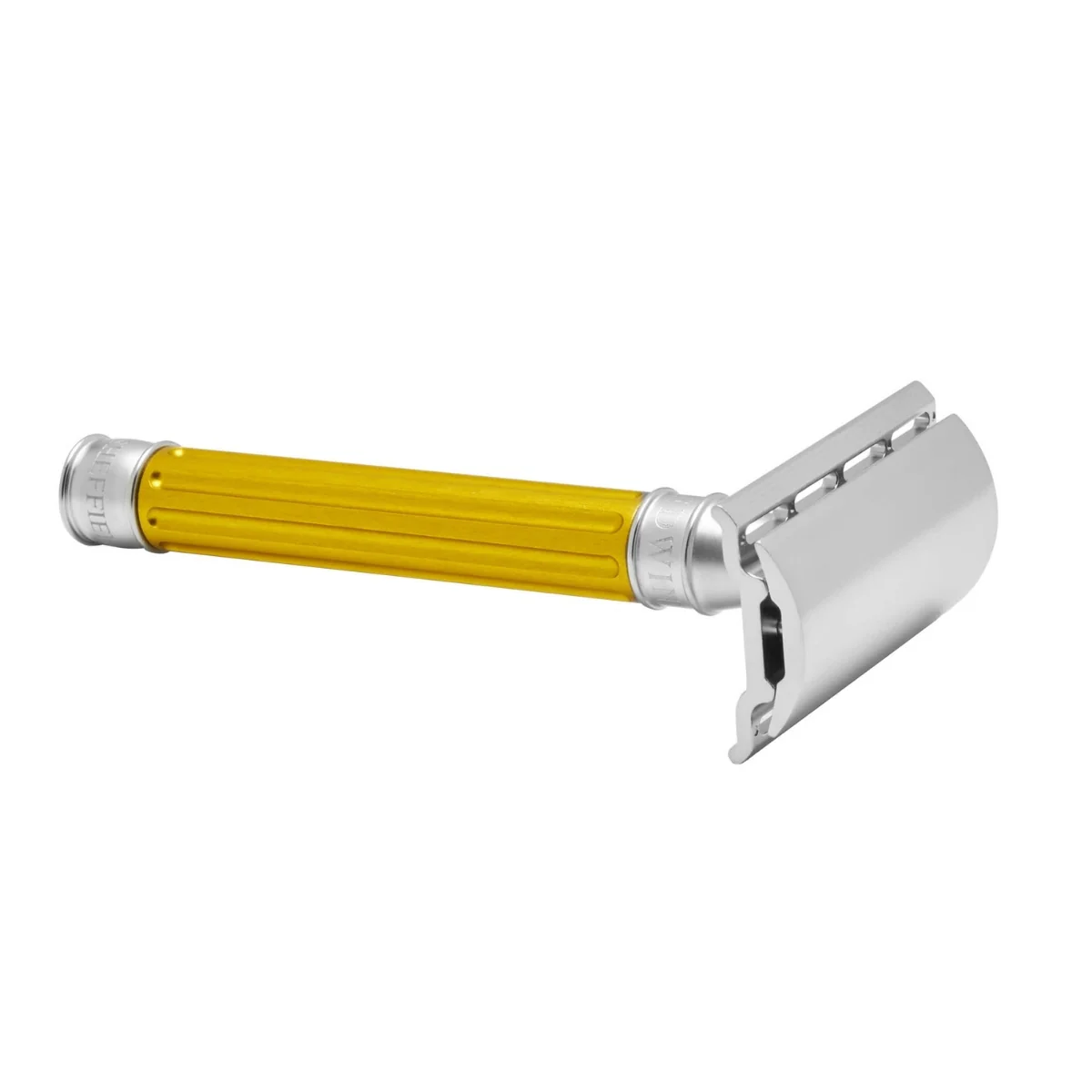 Edwin Jagger 3ONE6 Stainless Steel Yellow DE Safety Razor DESSGA4BL - Image 2