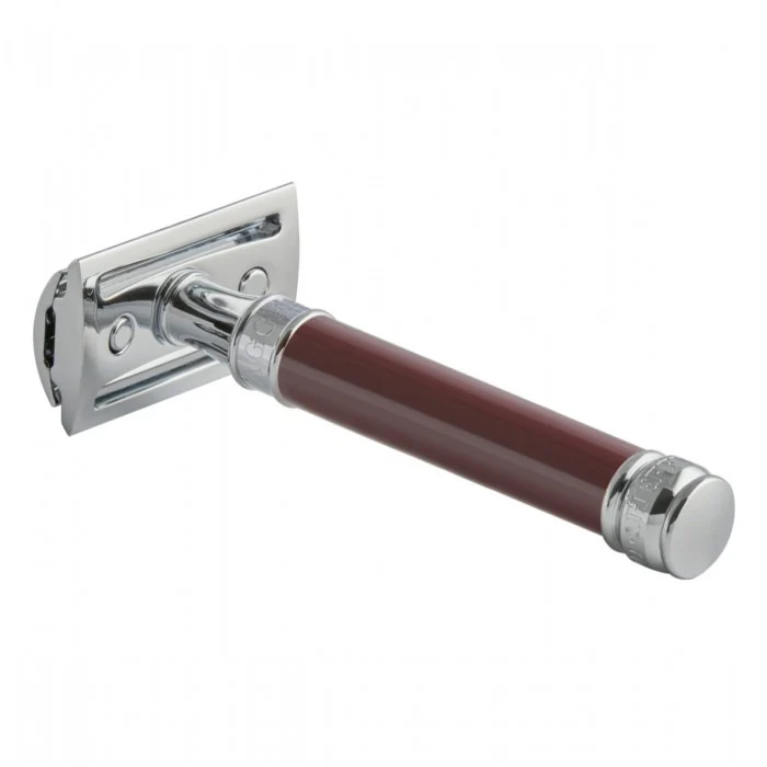 Edwin Jagger Burgundy Lond Handle Double Edge Safety Razor DEL812BL - Image 3