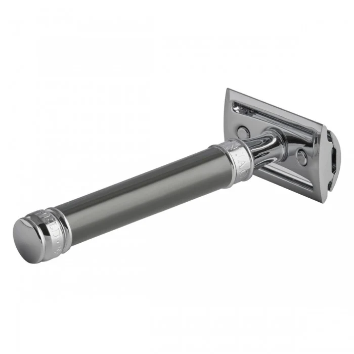 Edwin Jagger - Grey Long Handle Double Edge Safety Razor - DEL85BL - Image 2