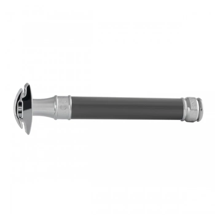 Edwin Jagger - Grey Long Handle Double Edge Safety Razor - DEL85BL - Image 4