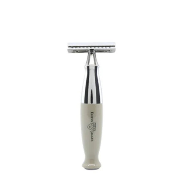Edwin Jagger Light Grey & Chrome DE Safety Razor R379CRSR