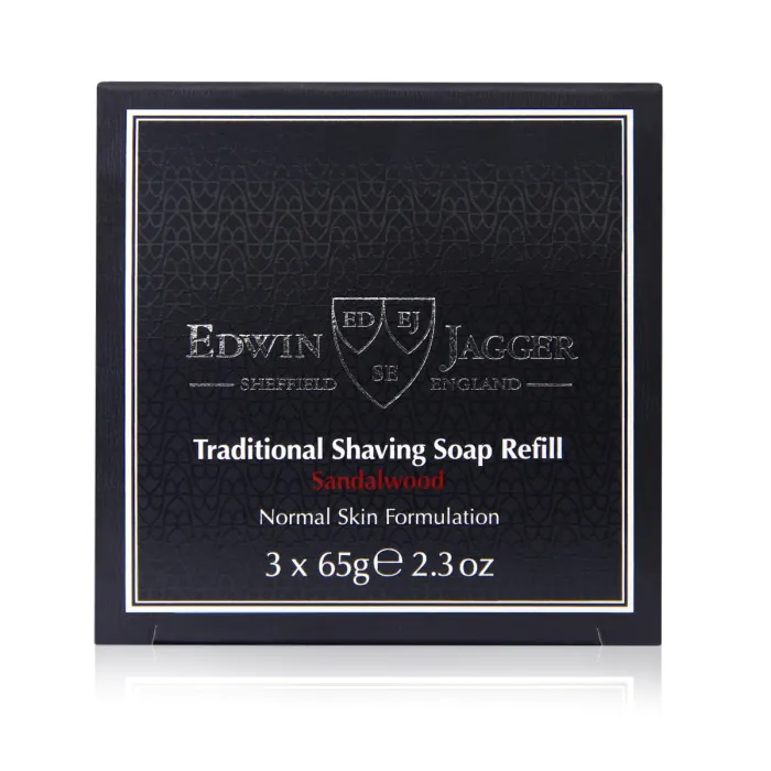 Edwin Jagger Sandalwood Shaving Soap Refill 65g (3 Pack) - Image 2