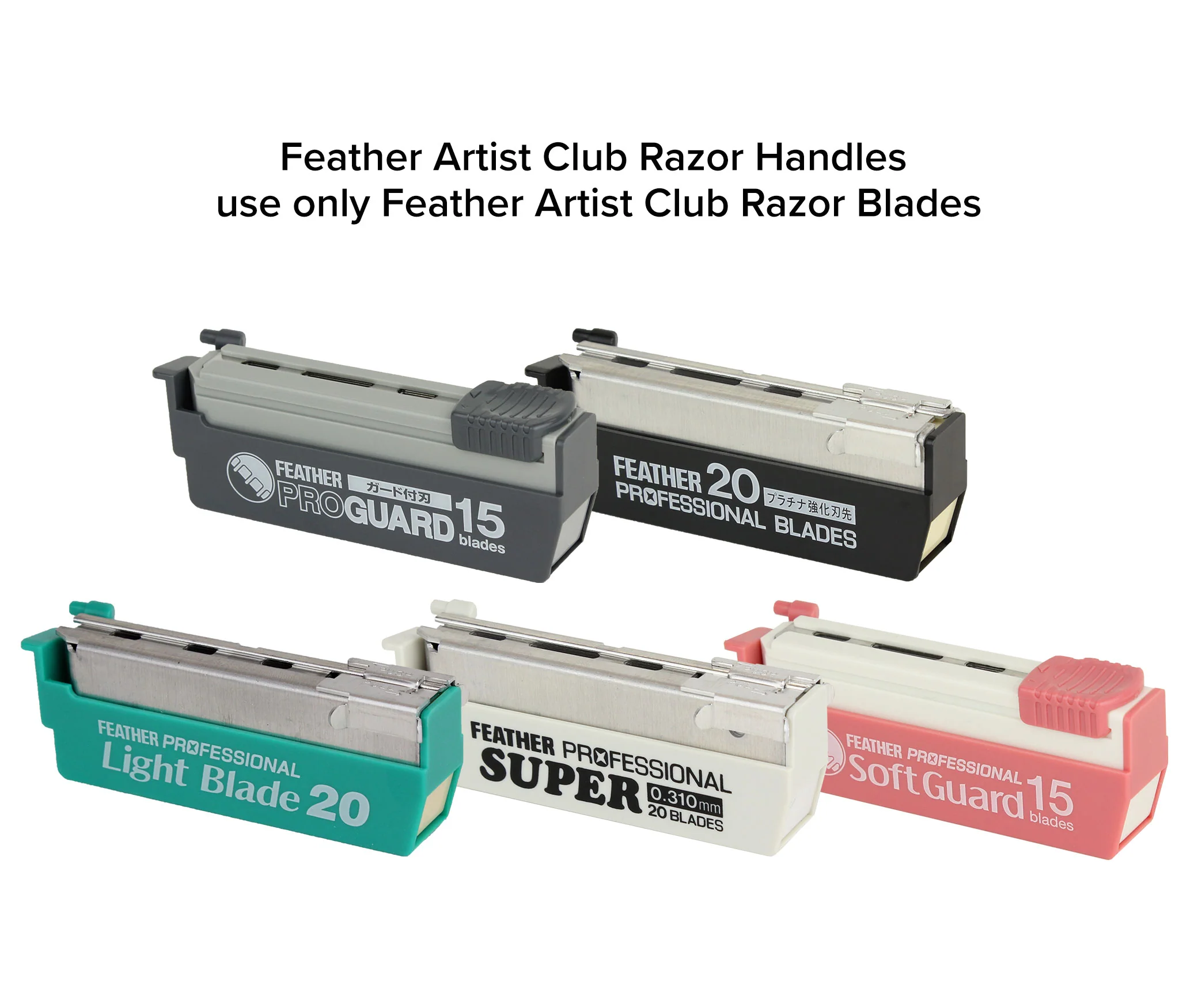 Feather - Artist Club SR Folding Straight Razor Shavette - Blue - Image 4