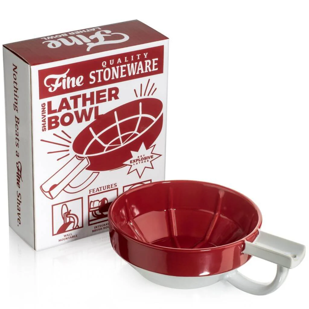 Fine Accoutrements - Red & White - Lather Bowl - Image 2