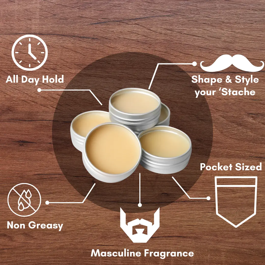 Gents Fine Grooming Mustache Wax – Strong Hold - Image 2