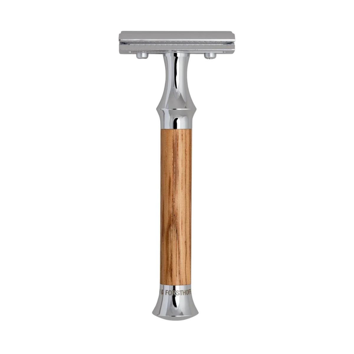 G&F Timor 1920 Closed Comb Safety Razor Zebrano Wood Handle 100mm