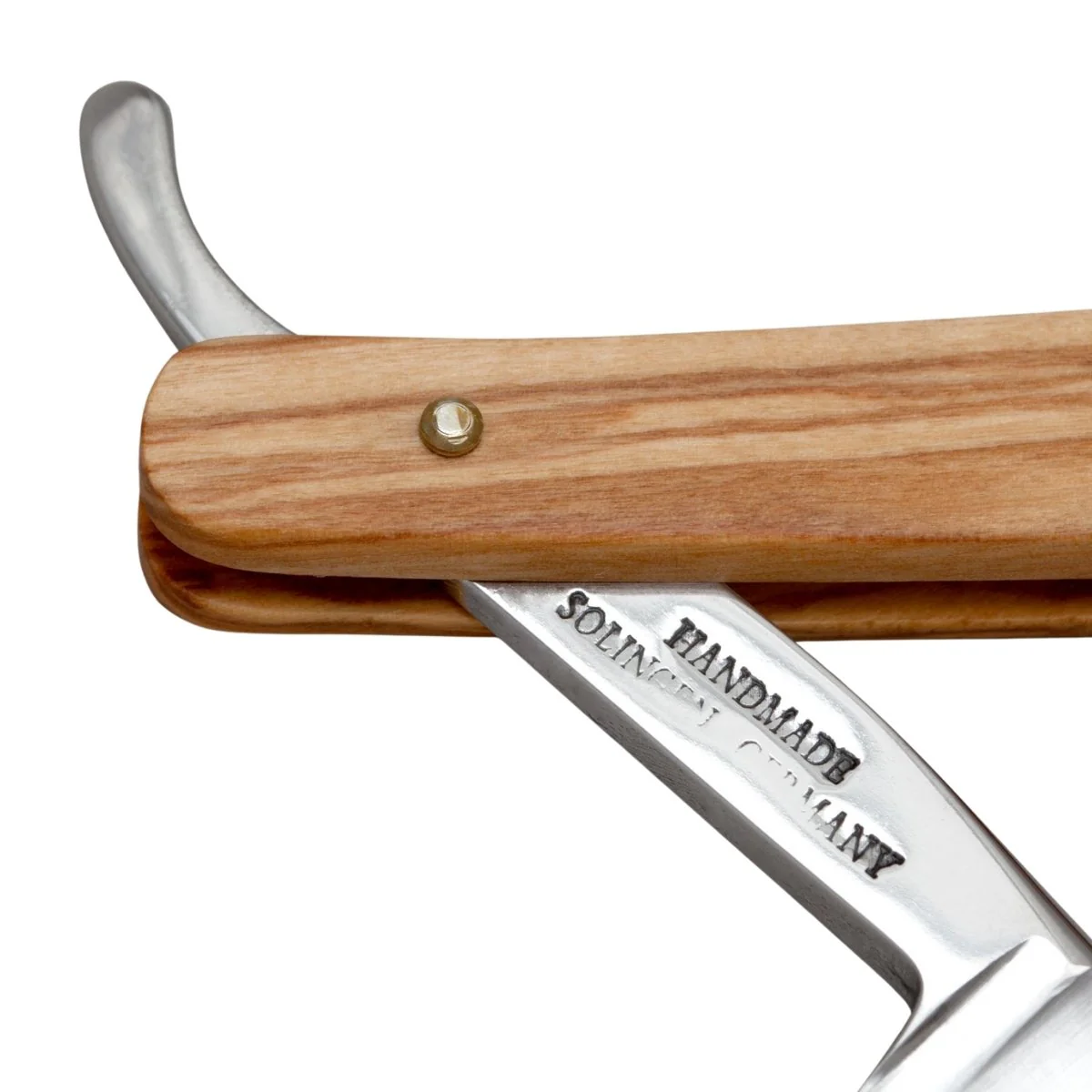 G&F Timor Deluxe Straight Razor 5/8 Carbon Steel Olive Wood Scales - Image 3