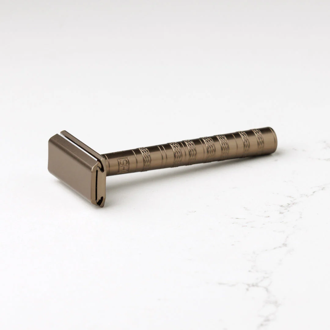 Henson Shaving AL13 Tan Aluminum Double Edge Safety Razor