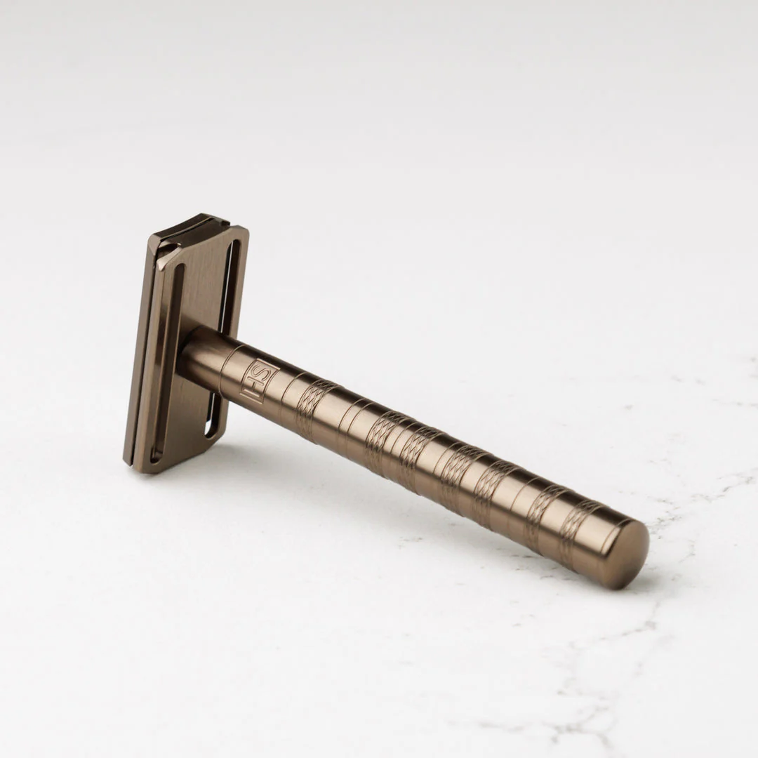 Henson Shaving AL13 Tan Aluminum Double Edge Safety Razor - Image 2