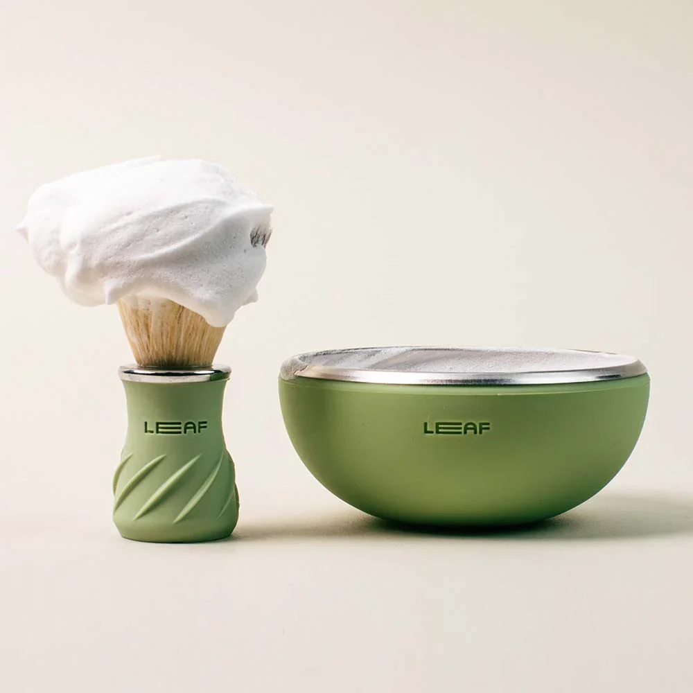 Leaf - Shave Bowl & Brush - Choose Your Color - Image 3