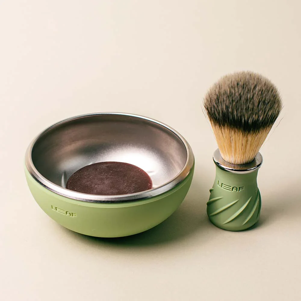 Leaf - Shave Bowl & Brush - Choose Your Color - Image 4