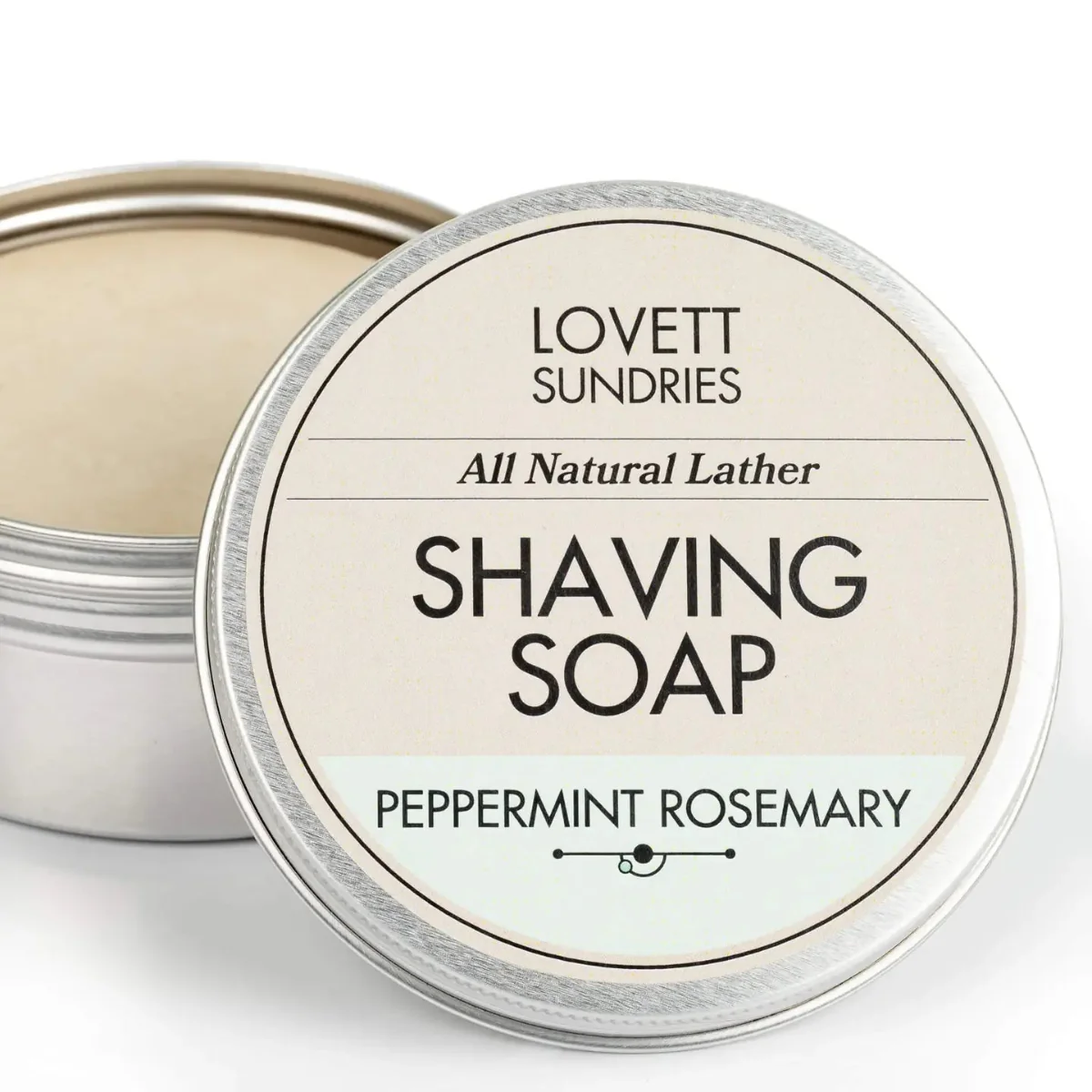 Lovett Sundries Peppermint Rosemary Shaving Soap 4oz