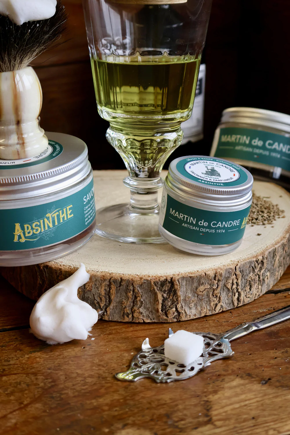 Martin de Candre - Absinthe Shaving Soap 50g - Travel Size - Image 3