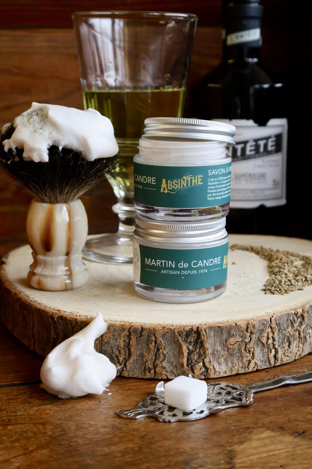 Martin de Candre - Absinthe Shaving Soap 50g - Travel Size - Image 4