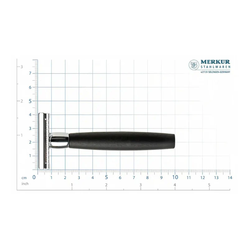 Merkur 49C Ebony Wood Handle Safety Razor Made in Germany - Image 4
