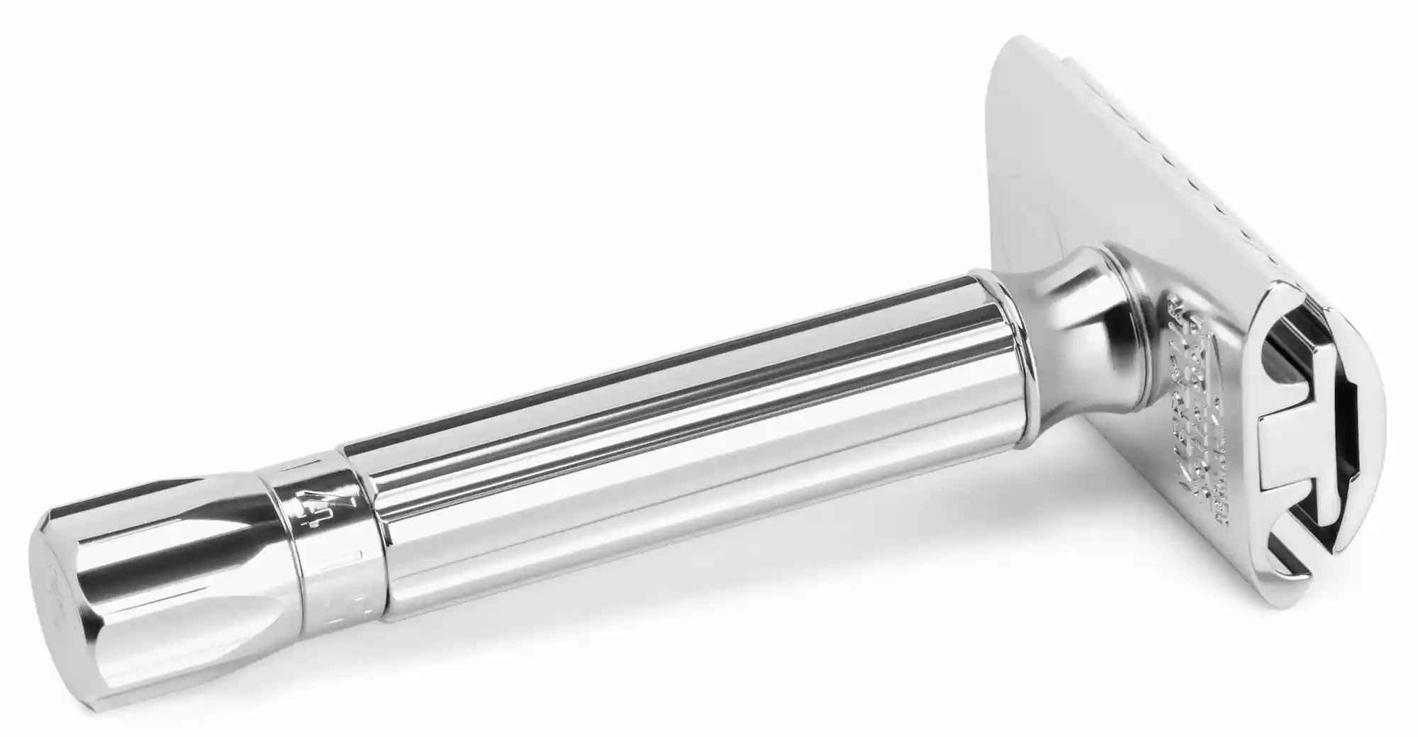 Merkur Progress Adjustable Double Edge Safety Razor Short Handle Chrome Knob - Image 4