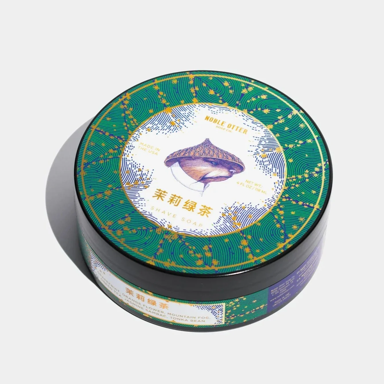 Noble Otter - 茉莉綠茶 (Jasmine Green Tea) - Shave Soap - 4oz - Image 2