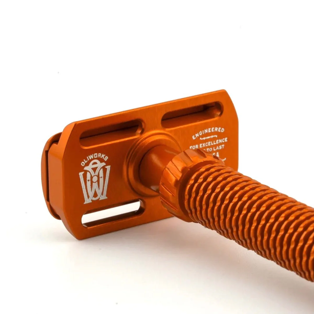 OliWorks M3TEORITE Aluminum Safety Razor Orange - Image 2