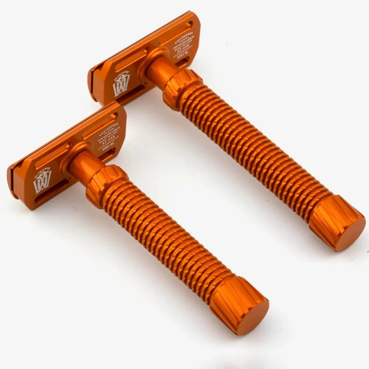 OliWorks M3TEORITE Aluminum Safety Razor Orange - Image 5
