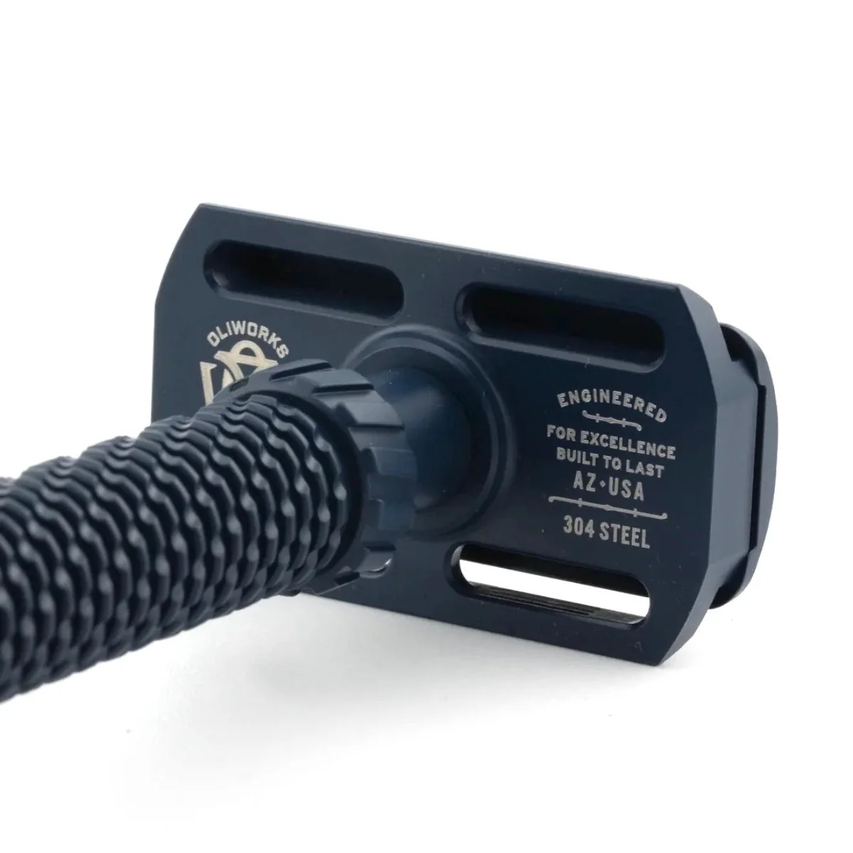 OliWorks M3TEORITE Stainless Steel Safety Razor BLUE - Image 4