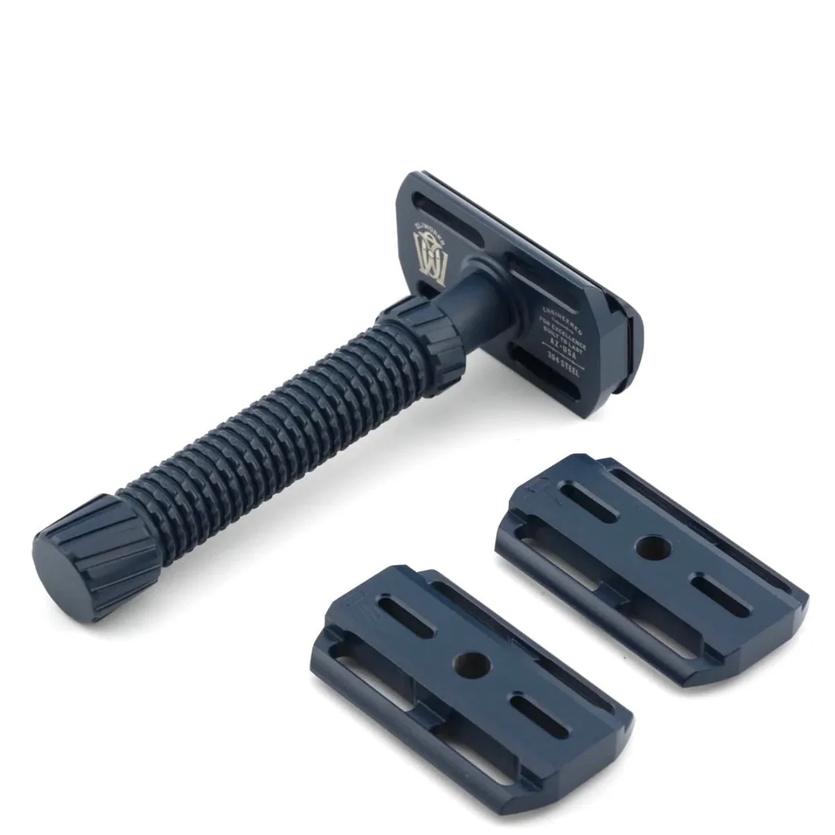 OliWorks M3TEORITE Stainless Steel Safety Razor BLUE - Image 5