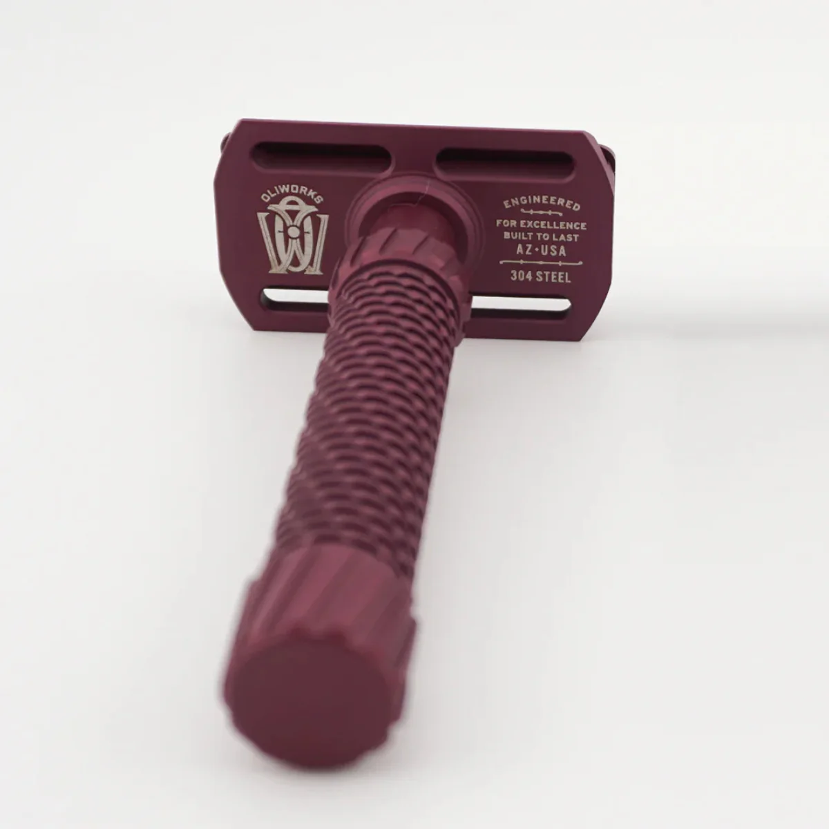 OliWorks M3TEORITE Stainless Steel Safety Razor DARK CHERRY - Image 4