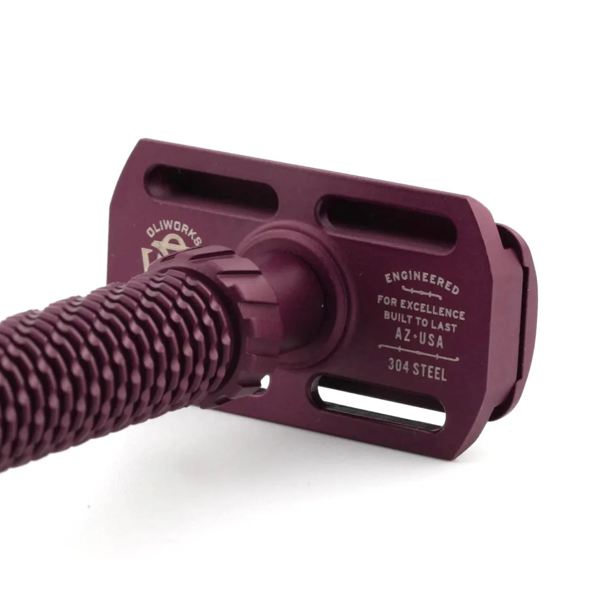 OliWorks M3TEORITE Stainless Steel Safety Razor DARK CHERRY - Image 8
