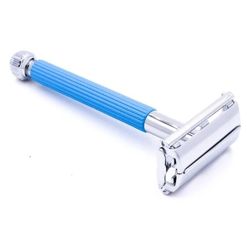 Parker - 29L Blue Long Handle Butterfly Open Safety Razor - Image 2