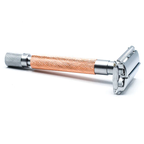 Parker - 74R Rose Gold and Satin Chrome Heavyweight Butterfly Style Safety Razor - Image 4
