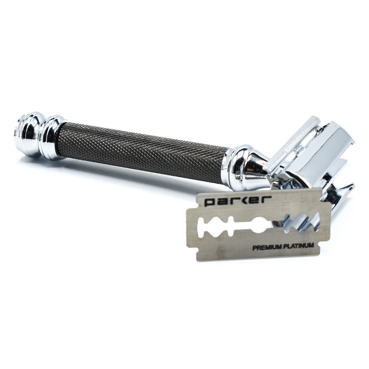 Parker 76R Deluxe Safety Razor & Pure Badger Brush 3-Piece Shave Set - Image 3