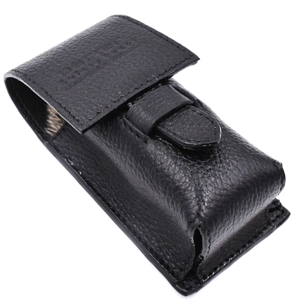 Parker - Black Leather Shaving Brush Case