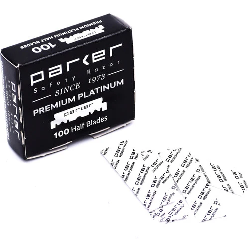 Parker Premium Platinum Saloon Style Single Edge Half Blades for Barber Razors 100 Blades - Image 4