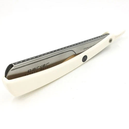 Parker - PTW Push Type White Handle Shavette Straight Razor - Image 4